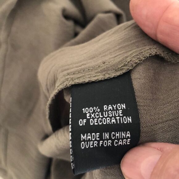 IZ Byer Lace up Tank size S NWT Olive - Picture 5 of 6